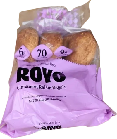 Royo Cinnamon Raisin Bagels Low Carb