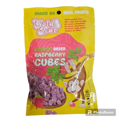 Natural Dried Raspberry Cubes