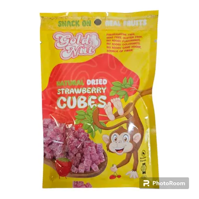 Natural Dried Strawberry Cubes