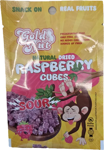Dried Fruit Cubes Sour Raspberry