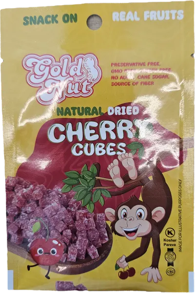 Natural Dried Cherry Sour Fruit Cubes