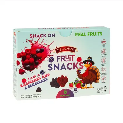 Raspberry Blueberry Fruit Snacks Pouches 6 ct