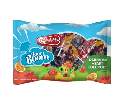 Rainbow Heart Shapes Lollipop