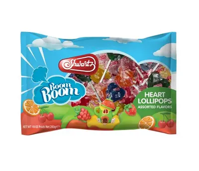 Heart Shaped Assorted Flavors Lollipops