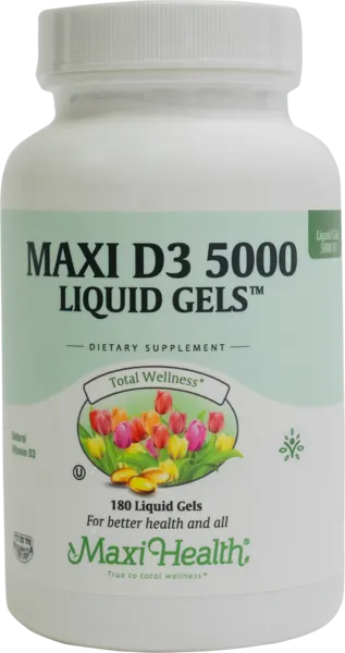 D3 Liquid Gels 5000 I.U, 180 Gels