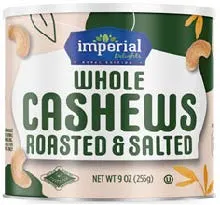 Roasted & Salted Whole Cashews