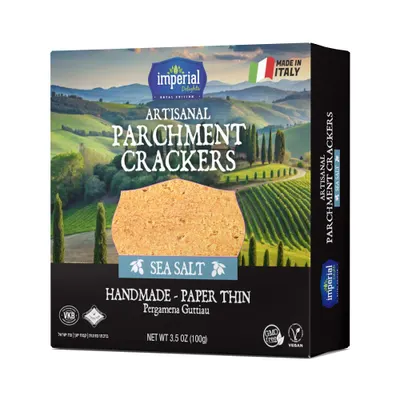 Artisanal Sea Salt Parchment Crackers