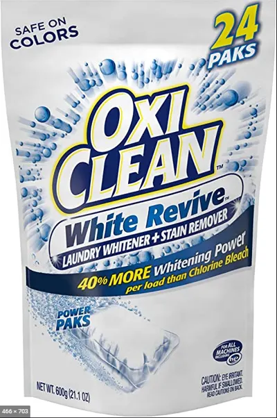 Oxi Clean White Revive Laundry Stain Remover Power Paks - 24 Ct