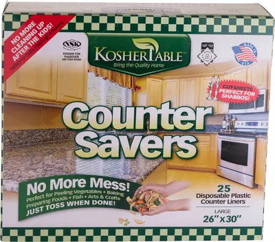 "Counter Savers Large Disposable Plastic Counter Liners 26"""" X 30"""""