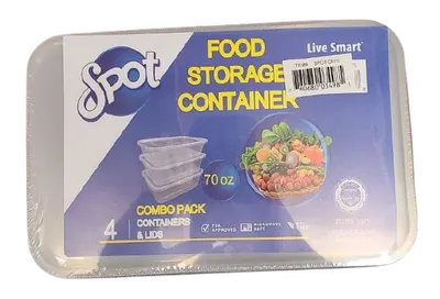 70 oz Food Storage Container & Lids 4 ct