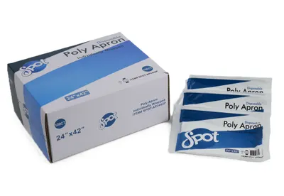 "24"""" x 42"""" Disposable Poly Aprons 100 ct"