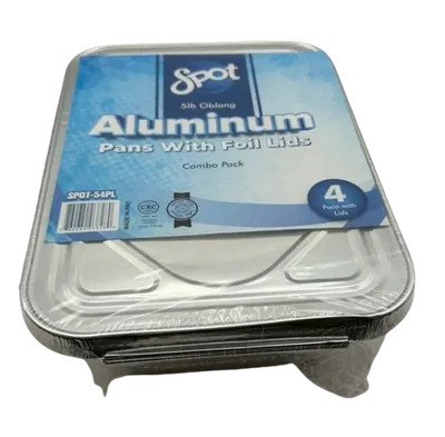 Pans Oblong 5Lb 4Pk Foil Lids