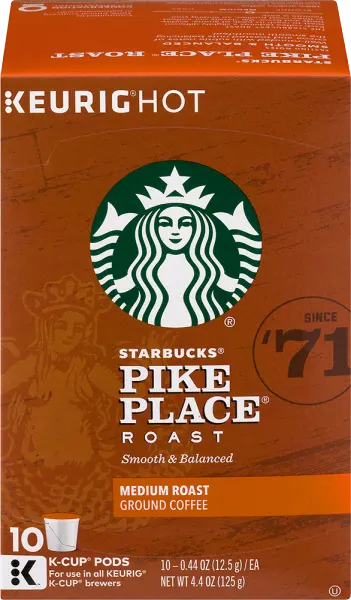 Starbucks Medium Roast Ground Coffee K-cup Pods10 ct