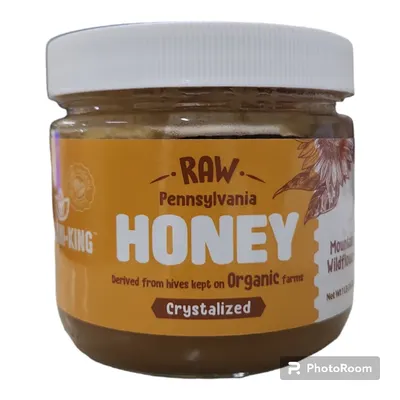 Organic Raw Crystalized Honey Jar