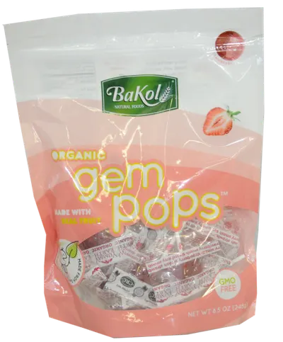 Organic Gem Pops Strawberry