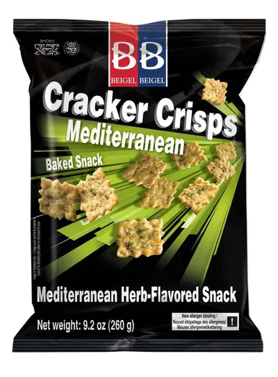 Mediterranean Cracker Crisps Baked Snacks