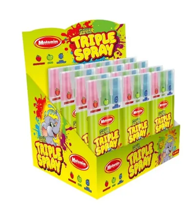 3 in 1 Yummy Flavors Sour Triple Candy Spray