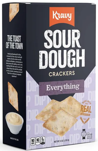 Everything Sour Dough Crackers