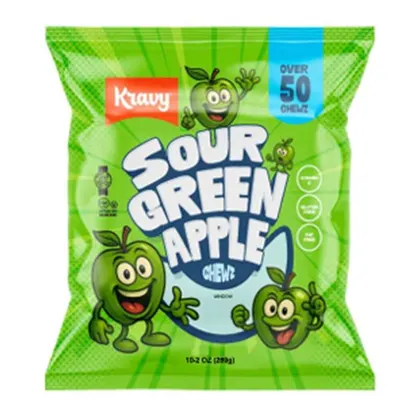 Sour Green Apple Chewz Candy