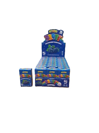 Party Blue Raspberry Flavor Chews Candy