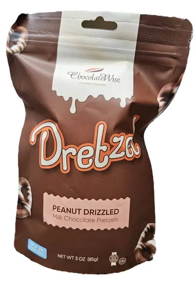 Peanut Drizzled Milk Chocolate Pretzel