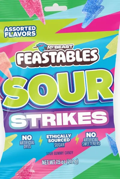 Feastables Assorted Flavors Sour Gummy Candy