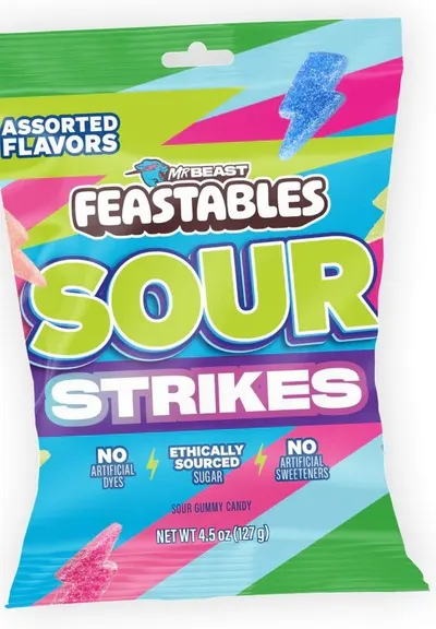 Feastables Sour Strikes Assorted Gummy Candy