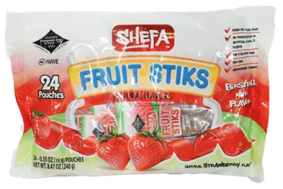 Mini Strawberry Fruit Stiks 24 Pk