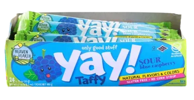 Gluten Free Sour Blue Raspberry Yay Taffy