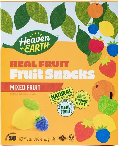 Real Mixed Fruit Snacks Pouches 10 ct