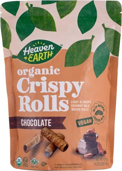 Vegan Crispy Chocolate Wafer Rolls