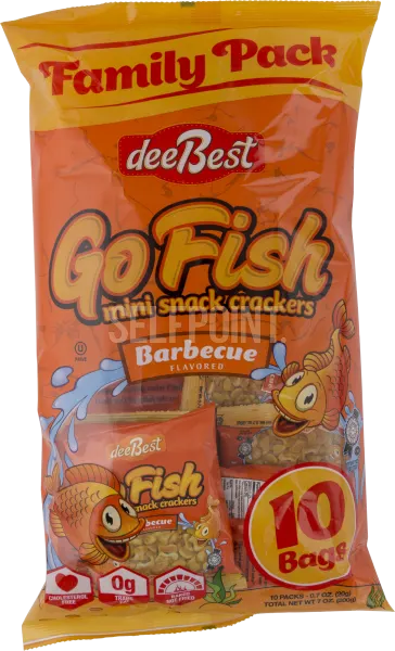 Go Fish Mini Snack Crackers Barbecue 10 Pk