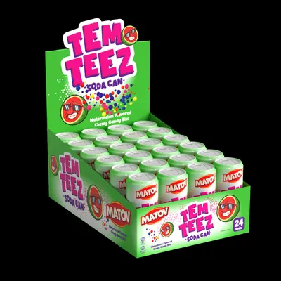 Watermelon Flavor Tem Teez Soda Can