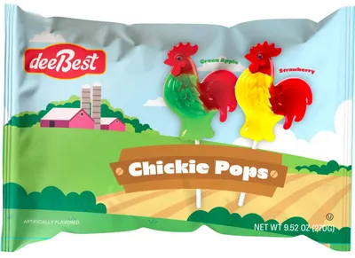 Green Apple and Strawberry Chickie Pops