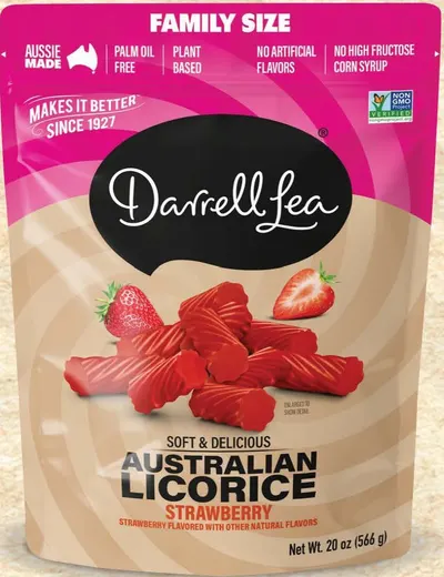 Soft Australian Strawberry Flavored Licorice