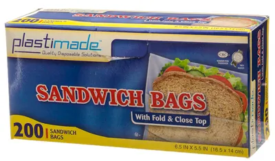 Sandwich Bags with Fold & Close Top