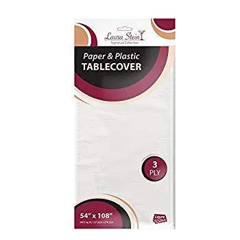 "54"""" x 108"""" Paper & Plastic Table Cover"