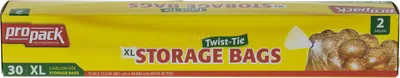 Xl Storage Bags With Twist Tie 2 Gallon