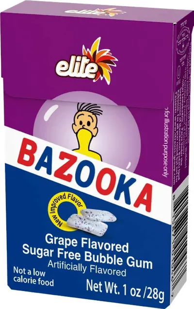 Bazooka Grape Flavored Bubble Gum