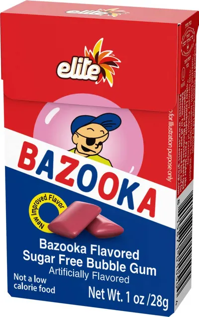 Bazooka Flavored Sugar Free Bubble Gum