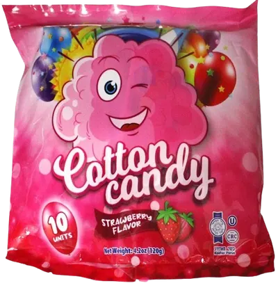 Strawberry Flavored Cotton Candy 10 ct
