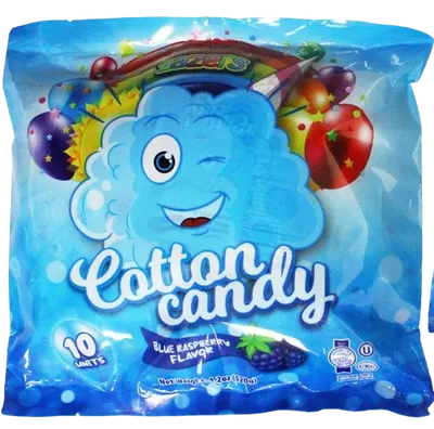 Blue Raspberry Cotton Candy 10 pk