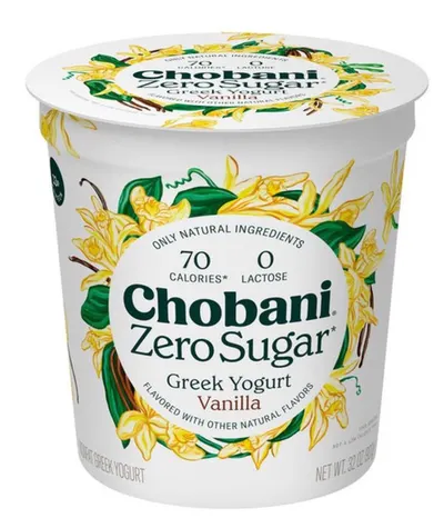 Zero Sugar Vanilla Flavored Nonfat Greek Yogurt