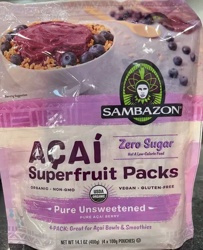 Acai Unsweetened Superfruit 4 pk