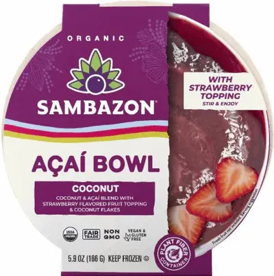 Sambazon Coconut Acai Bowl W. Strawberries