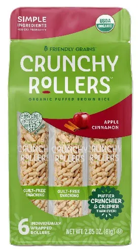 Organic Crunchy Apple Cinnamon Rice Rollers