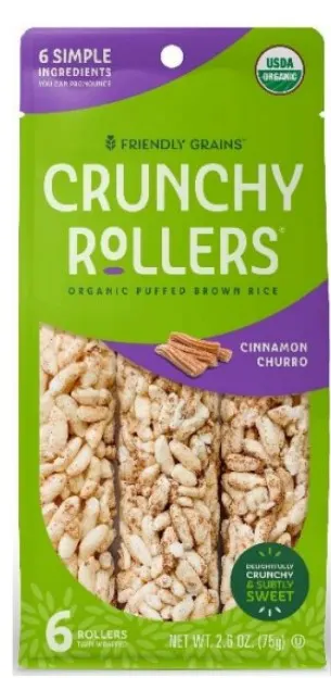 Crunchy Rollers Organic Puffed Brown Rice