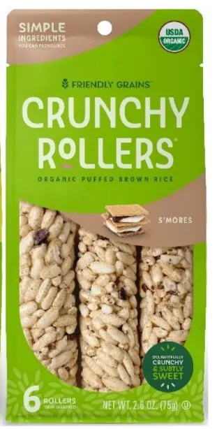 Organic S'mores Crunchy Puffed Brown Rice Rolls