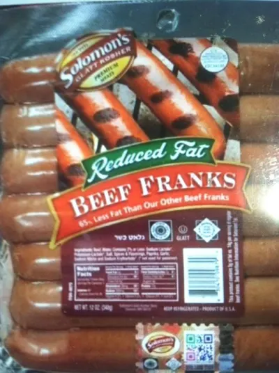 Reduced Fat Beef Frankfurters