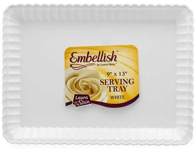9 x13 Serving Trays White 3 pk